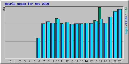 Hourly usage for May 2025