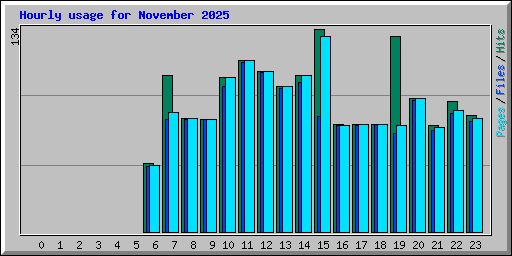 Hourly usage for November 2025