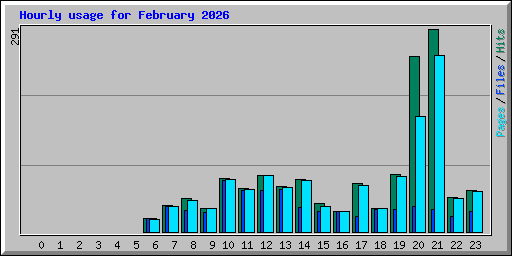 Hourly usage for February 2026